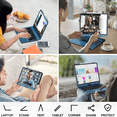 thumbnail image 2 of edaiser Swivel Keyboard Case Compatible with iPad Air 13-inch M4 M3 M2 & iPad Pro 12.9 inch 6th 5th 4th 3rd Generation; Wireless Rotatable Cover with Pencil Holder, Trackpad, Backlit, Navy Blue, 2 of 6