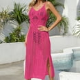 thumbnail image 4 of fatyb Women's Crochet Swim Cover up Hollow out Long Bikini Dress Sleeveless Coverup Beachwear for Women, 4 of 7