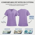 thumbnail image 5 of Scrubs for Women Set - Stretch Top & Cargo Pants with Multi Pocket for Nurse Lavender XXL, 5 of 7