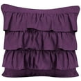 thumbnail image 4 of DNG Creations 5 Piece Three Line Ruffle Duvet Cover With Zipper Closure & Corner Ties - 800 Threads Count, 100% Egyptian Cotton ( Solid Plum - Twin/Twin XL ), 4 of 4