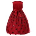 thumbnail image 2 of Richie House Little Girls Red Black Polka Dot Tulle Dress 6, 2 of 2