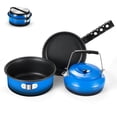 thumbnail image 2 of Juego de utensilios de cocina para acampar Odoland, antiadherentes, 5 piezas, azul, 2 of 8