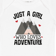 thumbnail image 4 of Inktastic Just a Girl Who Loves Adventure Girls Baby Bodysuit, 4 of 5