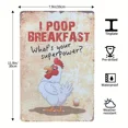 thumbnail image 3 of 1 cartel de aluminio de metal con huevos frescos de granja, carteles vintage de gallina, gallo, pollo, decoración de pared para el hogar y la cocina, 8 x 12 pulgadas, 3 of 5