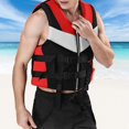 thumbnail image 3 of Chaleco salvavidas de neopreno chaleco flotante snorkel natación chaleco para bucear para niños (rojo M), 3 of 8
