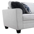 thumbnail image 6 of Furniture of America Aimee Modern Chenille Track Arm Loveseat with Pillows, Light Gray, 6 of 14