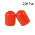 thumbnail image 2 of Uxcell Rubber End Caps Vinyl Round End Cap Cover Screw Thread Protectors for Screw 200Pcs Red 9mm, 2 of 4