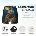 thumbnail image 6 of Picia Moon Night Sky Cute Rabbit pattern Mens Swim Trunks with Compression Liner Stretch Beach Shorts Quick Dry with Zipper Pockets No-Chafing Board Shorts-X-Large, 6 of 9