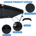 thumbnail image 4 of Zenicham 4 Bow Marine Grade Fade and Crack Resistant Bimini Top Replacement Cover, Heavy-Duty Waterproof and UV-proof Sun Shade Boat Canopy,Easy Install Zipper Sleeves Boat Awning/Without Frame,Black, 4 of 7