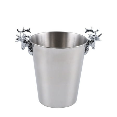 

SIEYIO Elk Sculpture Champagne Red Wine Western Bucket for Bar and KTV Champagne Making Golden / Silver
