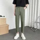 thumbnail image 3 of Pantalones de verano para hombre, ajustados, con cinturón, holgados, con 9 bolsillos, elásticos, para traje social, 2024, 3 of 5