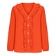 thumbnail image 4 of Tamaño Más Túnica de Manga Larga Tops para las Mujeres Blusa de Cuello en V Casual, Camisas Sueltas para Todas las Estaciones, 4 of 8