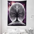 thumbnail image 2 of Ambesonne Purple Tapestry Wall Hanging, Leafless Tree and Full Moon, 60"x80", Dimgray and Plum, 2 of 3