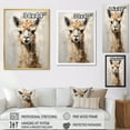 thumbnail image 4 of Designart "Grunge-Styled Minimalism: Alpaca" Alpaca Floater Framed Wall Decor, 4 of 5