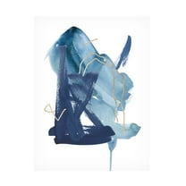 Melissa Wang 'Indigo Collide II' Canvas Art