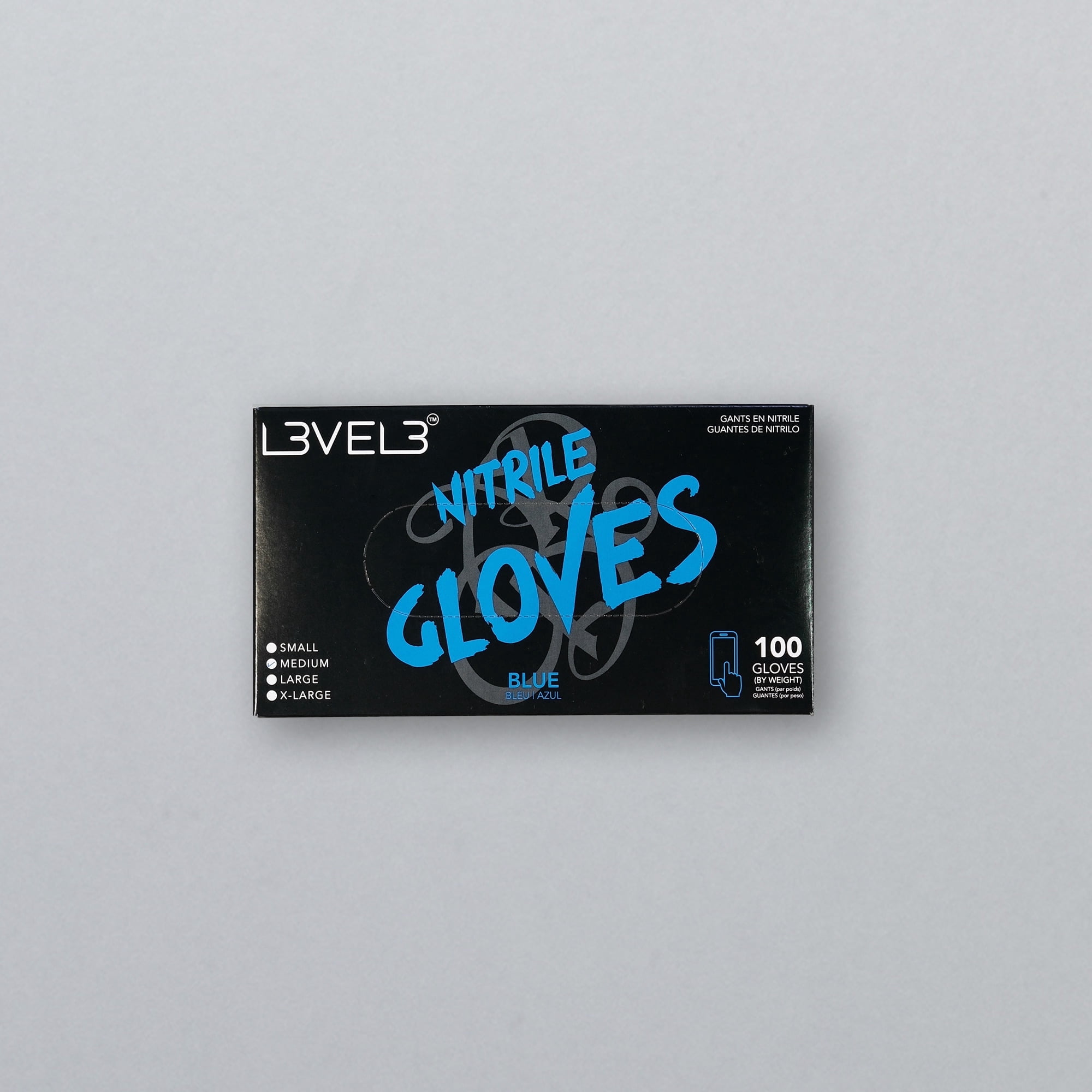 L3 Level 3 Nitrile Gloves - Professional Heavy Duty Disposable Gloves - Latex Free - Fits Snug - Box of 100