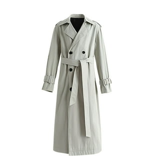 DARING DIVA Men's Trench Coat Lightweight Single Breasted Jacket
