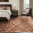 thumbnail image 2 of KoshiMe 6'x9' Area Rugs for Living Room, Machine Washable Rugs Non-Slip, Low Pile Soft Print Pattern Western Rug for Bedroom, Dining Room, Office, Yellowbrown, 2 of 9