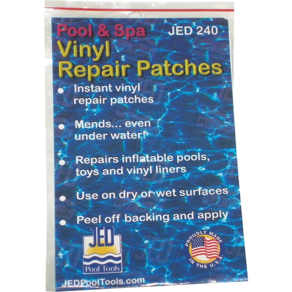Jed Pool Tools 35-240 3 -1/4" X 5" Vinyl Repair Patches 6 Count
