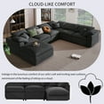 thumbnail image 6 of Harper & Bright Designs Oversized Modular Sectional Sofa Free Combination Couch 7 Seater Sofa with Ottoman for Living Room, Grey, 6 of 17