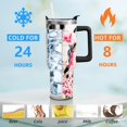 thumbnail image 3 of Cow Gifts for Women Girls, Cute Cow Print 40oz Tumblers Cup with Handle and Straw, Stainless Steel Water Bottle Mug (1PC), 3 of 6