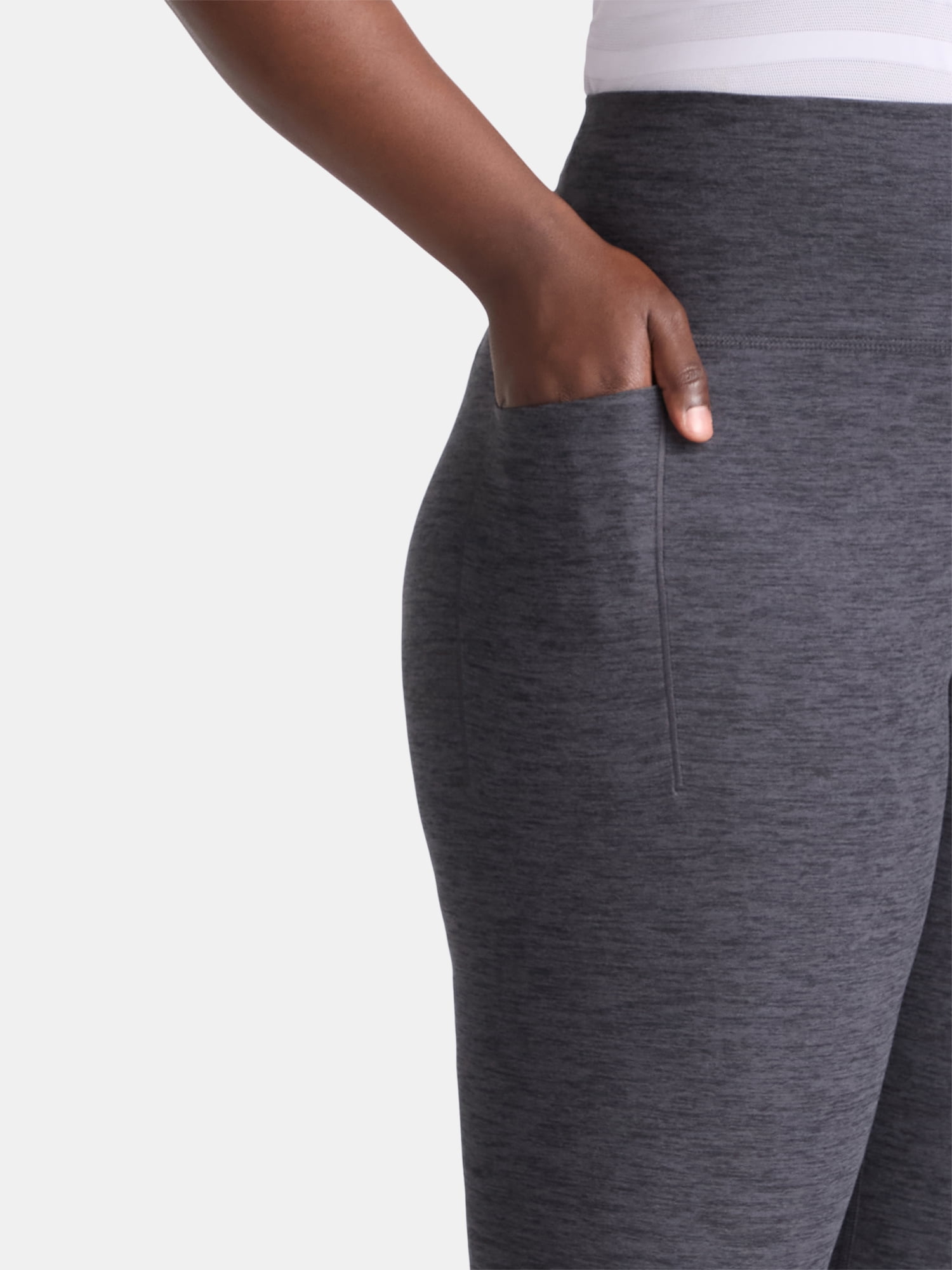 Athletic Works Women's and Women's Plus ButterCore Full Length Leggings with Pockets, Sizes XS-4X
