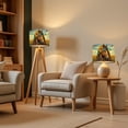 thumbnail image 6 of Lampshades 2 Pack Horse Sunflower Crown Blue Butterflies Golden Sunflower Field Fantasy 13"x13"x10" Light Shade for Table Lamps Floor Lamp Shades Lampshade Replacement Easy Assembly, 6 of 8