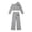 0-Grey222, variant on Kiijoy Girls' Outfits Off Shoulder Cropped Sweatshirt Wide Leg Sweatpants Set, Sizes 5-14