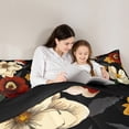 thumbnail image 5 of Homewish Vintage Flowers 3-Piece Full Size Comforter Sets For Boys Girls,Colorful Floral Blossoms Bedding Comforter Set,Spring Garden Lightweight Bedding Sets,Luxury Bedroom Decor,Reversible, 5 of 8