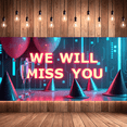 thumbnail image 7 of Teal Background We Will Miss You Banner Party Decoration with Balloons Sparklers and Champagne Glasses for Farewell Party Retirement Party Departure Party Photo Booth Decor, 7 of 7