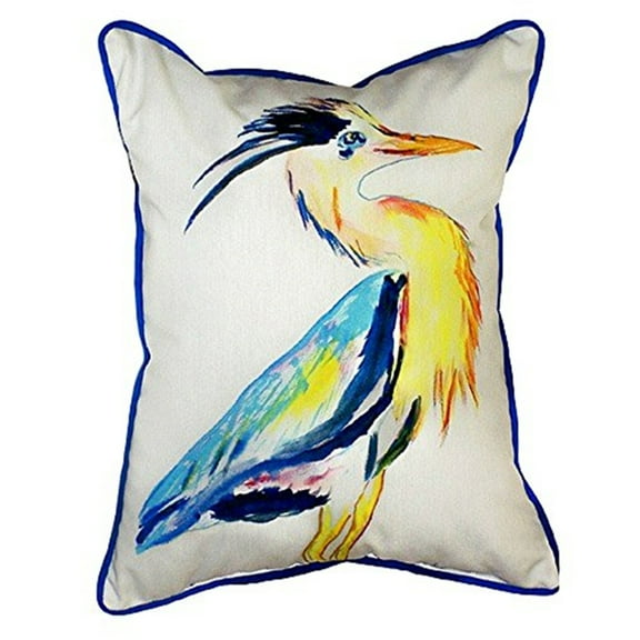 Vertical Blue Heron Small Indoor/Outdoor Pillow 11x14
