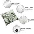 thumbnail image 4 of BANET Sage Green Flower Pillow Cover Minimalist Modern Throw Pillow Cover Square Cushion Covers for Outdoor Couch Sofa Living Room Home Decor White, 4 of 5