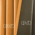 thumbnail image 2 of Jainmy Mustard Yellow Velvet Curtains 96 Inch Long for Living Room Bedroom Luxury Room Darkening Blackout Thermal Insulated Back Tab Drapes,52"x96", 2 Panels, 2 of 10