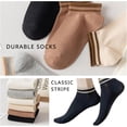 thumbnail image 6 of YooGuoGuo No Show Socks 5 Pairs for Women 5-10 Casual Retro Stripe Ankle Thin Low Cut Cotton Summer Breathable Athletic, 6 of 7
