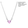 thumbnail image 7 of Naierhg Women Necklace Elegant Temperament Hypoallergenic Gift Fashion Jewelry Shiny Faux Crystal Heart Pendant Ladies Clavicle Necklace for Dating, 7 of 7