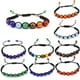 thumbnail image 2 of Xiao Hua Pulsera de cuentas hecha a mano, ideal para hombres y mujeres, con piedras naturales redondas y coloridas (marrón)., 2 of 3