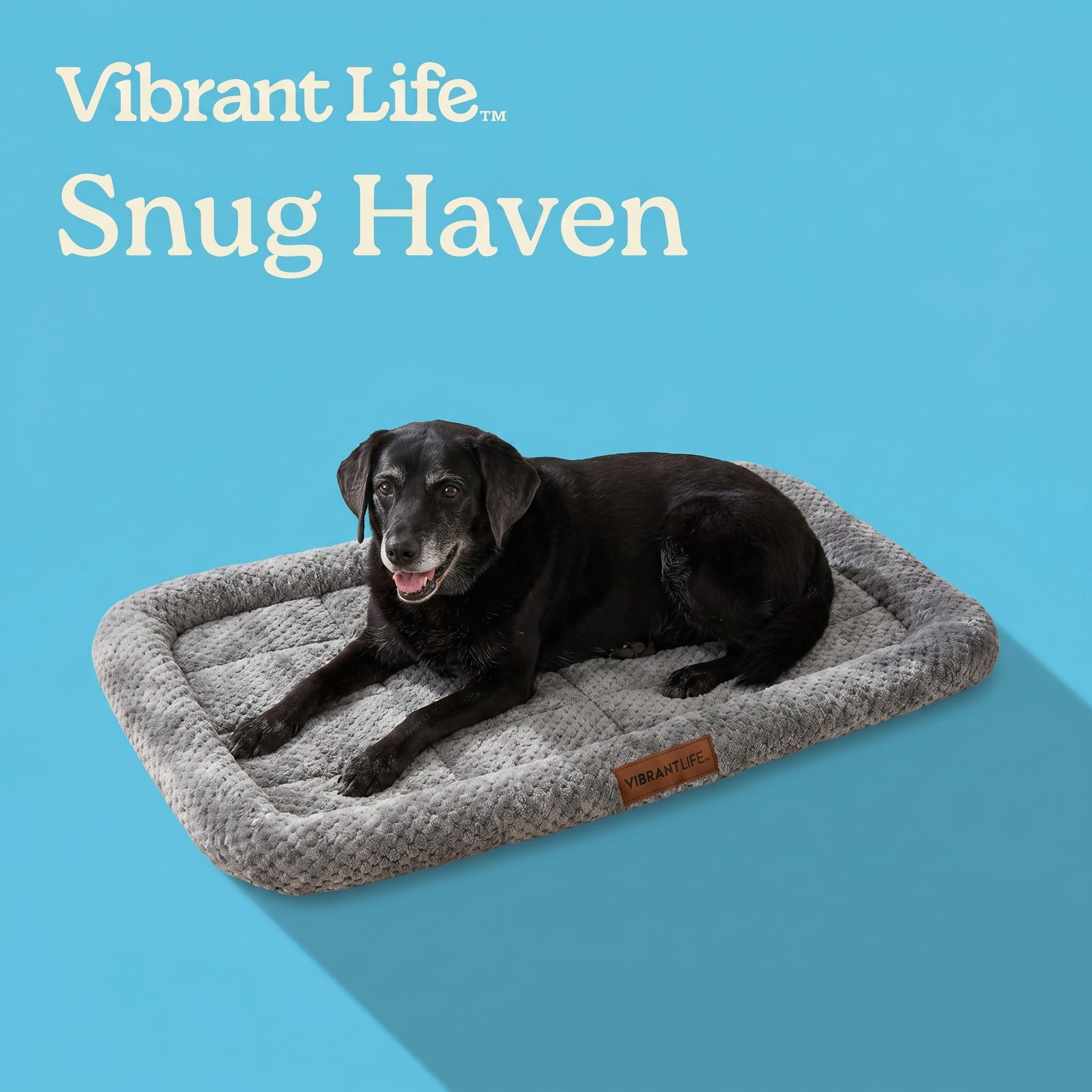 (4 pack) Vibrant Life Small/Medium Soft Cozy Crate Mat, Gray, 24 in x 18 in
