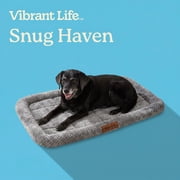 Vibrant Life Small/Medium Soft Cozy Crate Mat, Gray, 24 x 18
