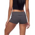 thumbnail image 4 of LMLYSoH Women's Striped Mini Shorts Summer Low Rise Fold Over Waist Micro Shorts, 4 of 9