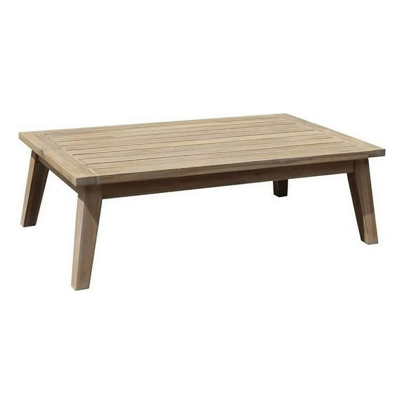 Pangea Home Soleil 12x40" Modern Acacia Wood Soleil Coffee Table in Natural