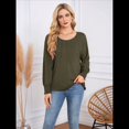 thumbnail image 4 of Camisas de Larga para Mujer, Blusas Plisadas Informales de Negocios con Puños Fruncidos. Verde XXL, 4 of 8