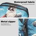 thumbnail image 4 of Santa Claus USB Organizer Oxford Cloth Waterproof Electronic Gadget Storage Bag 5.9x9.44x3.14 in Hard Drive Case Portable Small Box Cell Phone Charger Cord Organizer, 4 of 6
