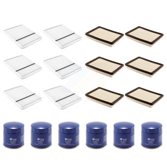 PUR 6x Air + 6x Cabin + 6x Engine Oil Filter (18 Total) Kit for Car Buick LeSabre Pontiac Bonneville 3.8L KFM-103415