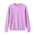 thumbnail image 4 of Smsaxvxz Sweaters for Women Fall Winter Fashion Long Sleeve Crew Neck Warm Pullover Tops Loose Casual Knit Sweater Rose Gold L, 4 of 5