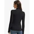 thumbnail image 4 of Women's Long Sleeve Mock Turtleneck Tops Casual Slim Fitted Lightweight Under Layer Pullover Shirts, 4 of 6