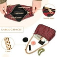 thumbnail image 4 of Red Leopard Cheetah Print Womens Chain Shoulder Bag Tote Handbag Clutch Hobo Purse with Zipper for Travel Casual, 4 of 7