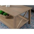 thumbnail image 6 of Linon Dalton Pine Coffee Table X Design on Sides Lower Shelf in Driftwood Finish, 6 of 12