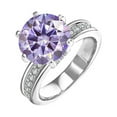 thumbnail image 3 of 5ct Moissanite Wedding Bands for Women Round Cut D Color VVS1 925 Sterling Silver Diamond Rings Moissanite Engagement Rings with Certificate, 3 of 9