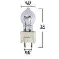 thumbnail image 2 of SYLVANIA 54837 - EKB - Stage and Studio - G7 - 420 Watt Light Bulbs - 120 Volts - GZ9.5 Base - 3200K, 2 of 6
