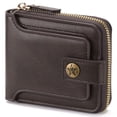 thumbnail image 2 of LOUEBICA Leather Men's Wallet with Zipper Vintage RFID Blocking Large Capacity Wallet for Men with 10 Credit Card Slots and 1 ID Window, 2 of 8